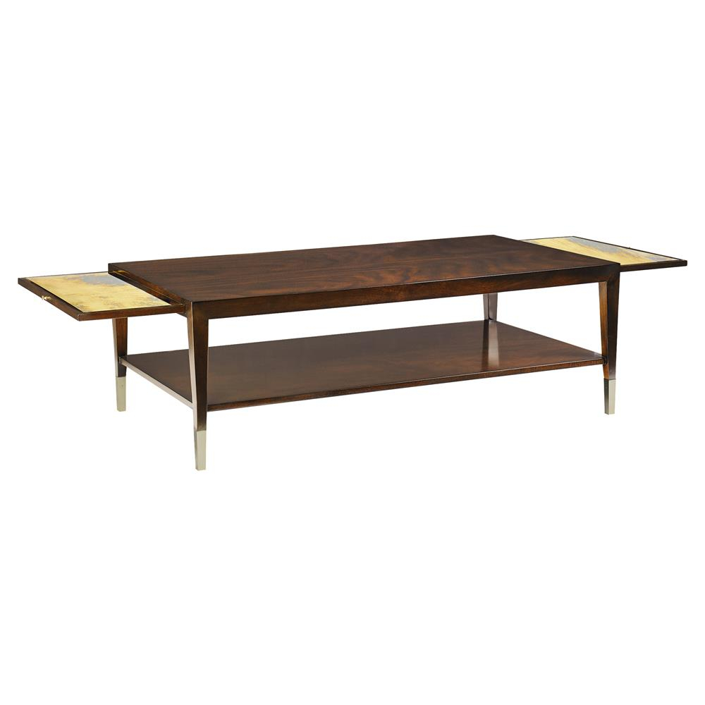 Leona Modern Classic Rectangular Mahogany Coffee Table Kathy Kuo Home for dimensions 1000 X 1000