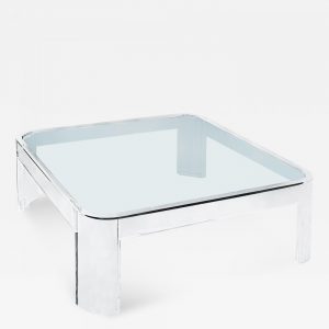 Les Prismatiques Exceptional Lucite And Glass Coffee Table Les for dimensions 1400 X 1400