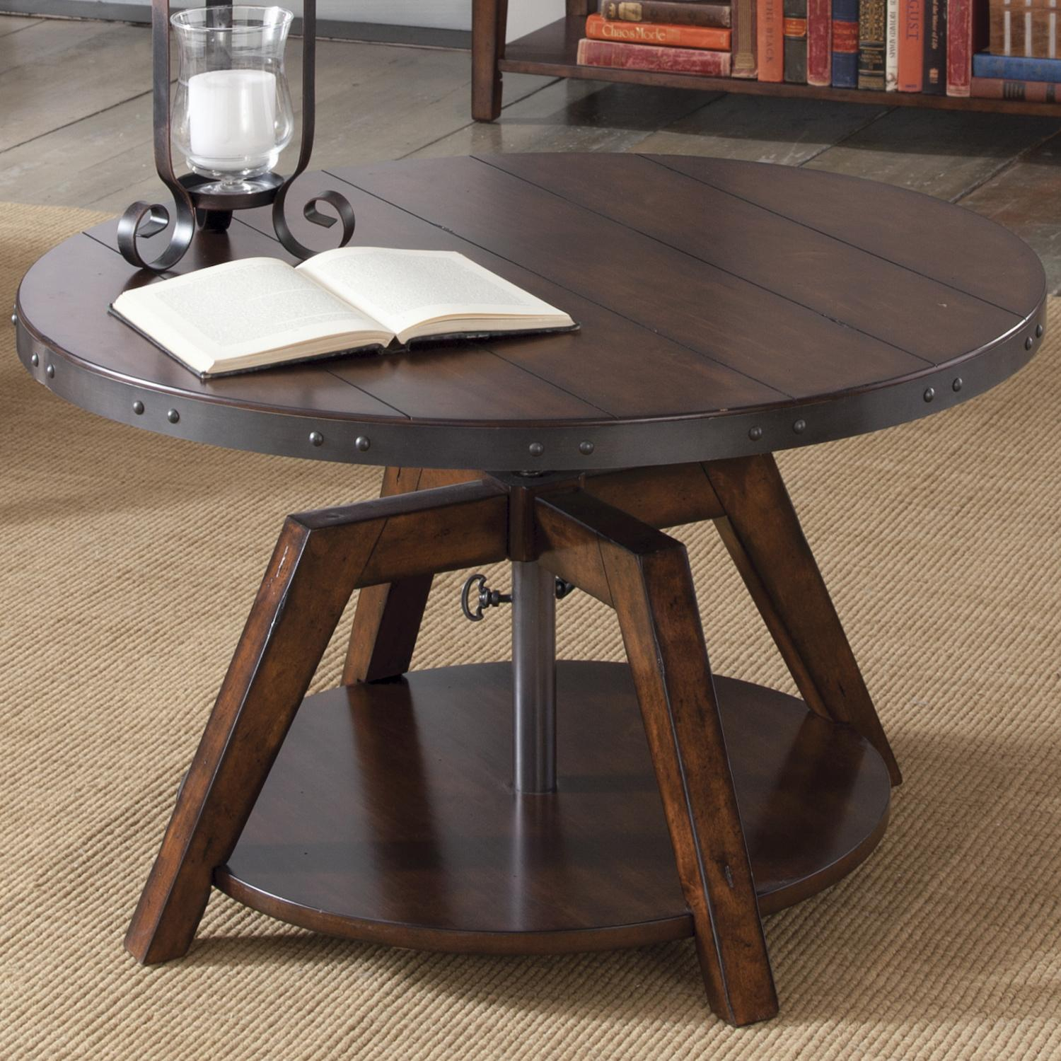 Liberty Furniture Aspen Skies Industrial Casual Adjustable Round pertaining to measurements 1500 X 1500