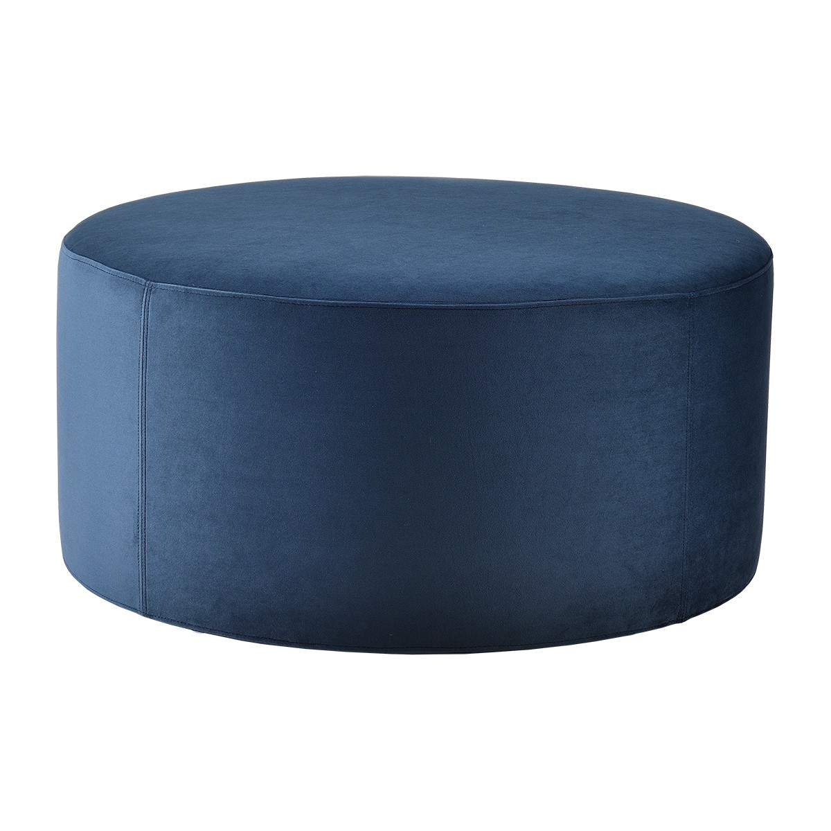 Life Interiors Prague Ottoman Blue Velvet 75cm Modern in dimensions 1200 X 1200