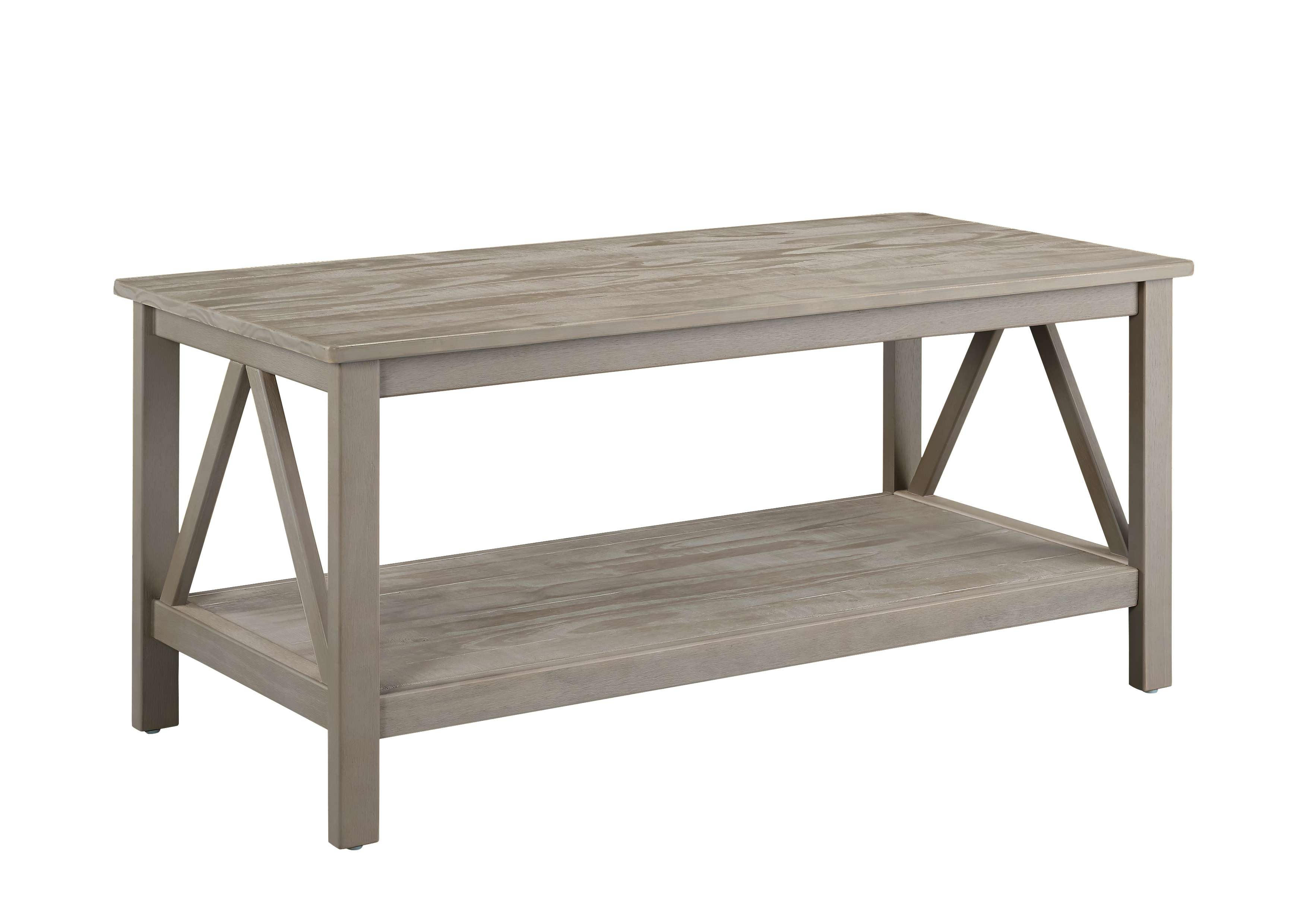 Linon Home Decor Products Inc Titian Rustic Gray Coffee Table intended for proportions 3508 X 2480