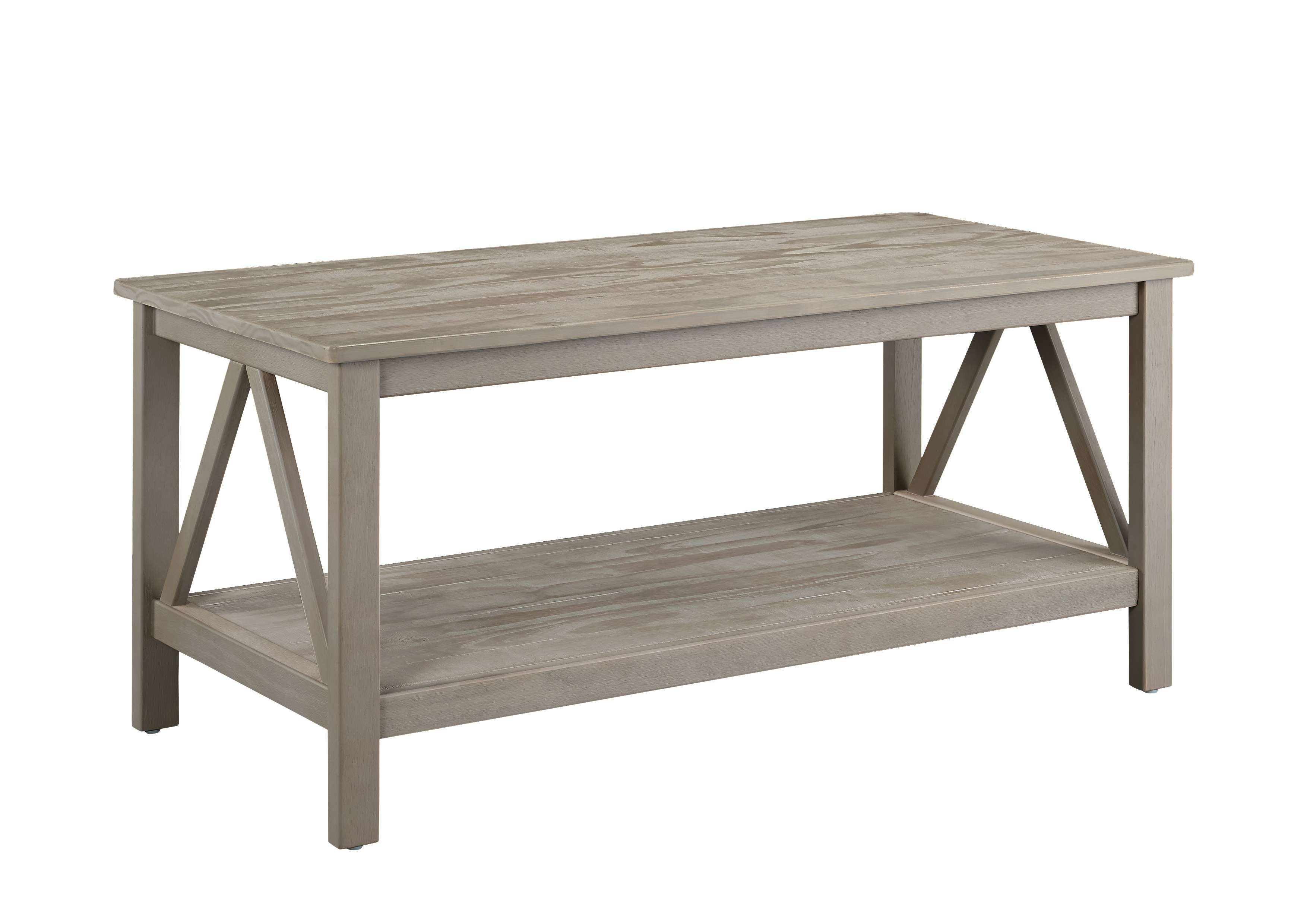 Rustic Grey Coffee Table • Display Cabinet