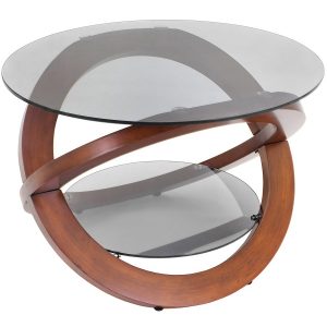 Linx Coffee Table Walnut Smoked Lumisource Furniture Cart regarding dimensions 900 X 900