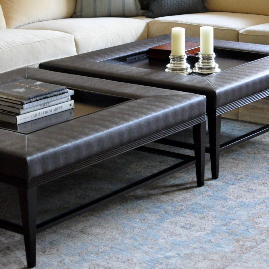 Living Room Amazing Upholstered Ottoman Coffee Table Trays Design regarding sizing 936 X 936