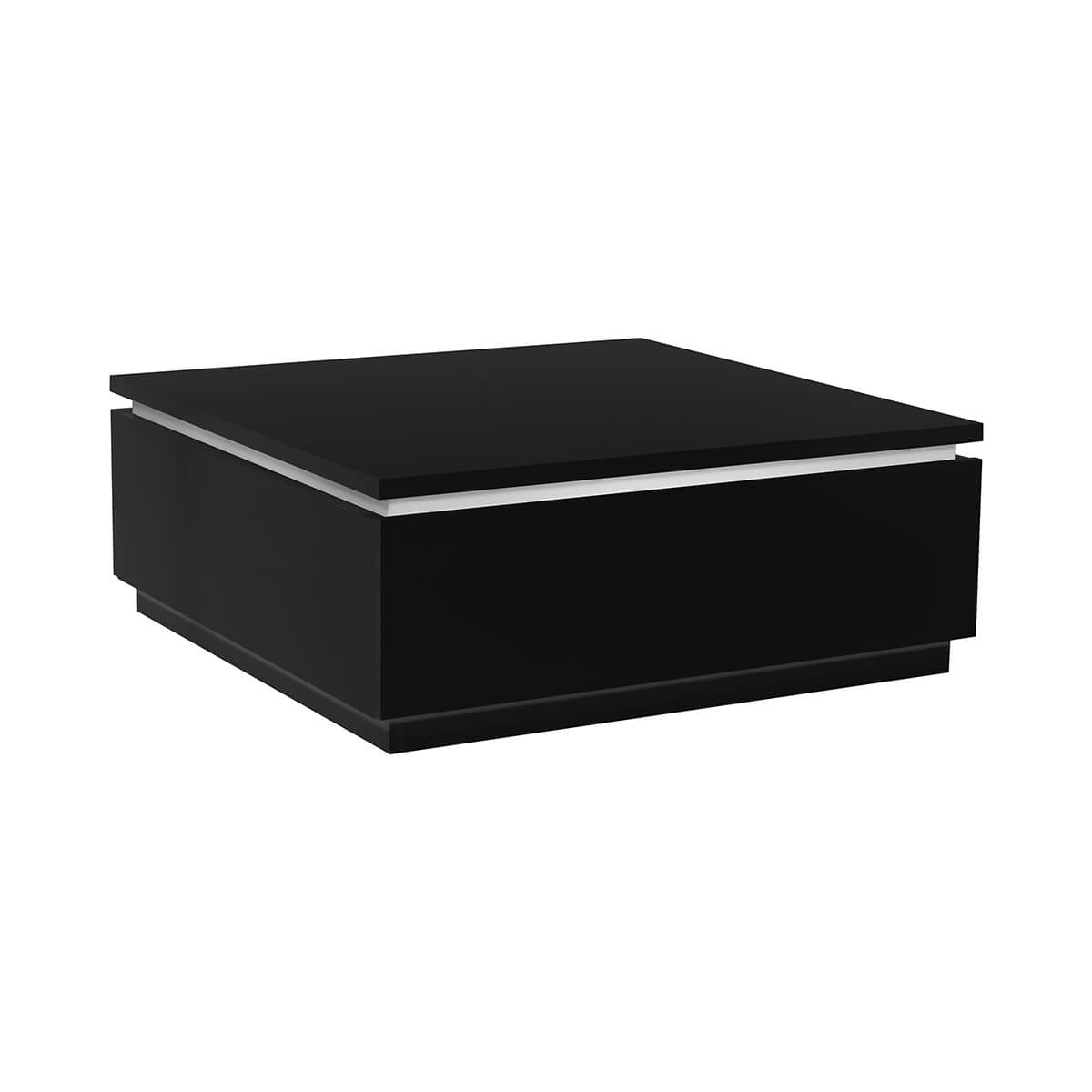 Logan High Gloss Black Coffee Table With Storage Lights Fads with regard to sizing 1200 X 1200