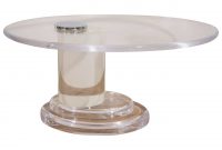 Lucite Oval Swivel Top Cocktail Table Lion In Frost Nyshowplace in size 1280 X 1280