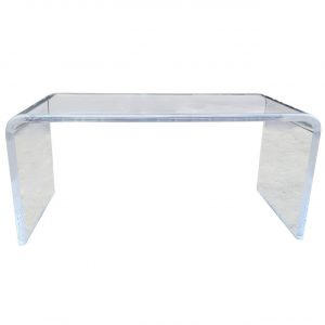 Lucite Waterfall Coffee Table With Bullnose Edges Charles for measurements 1280 X 1280