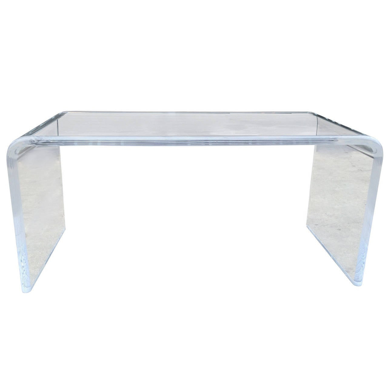 Lucite Waterfall Coffee Table With Bullnose Edges Charles regarding dimensions 1280 X 1280