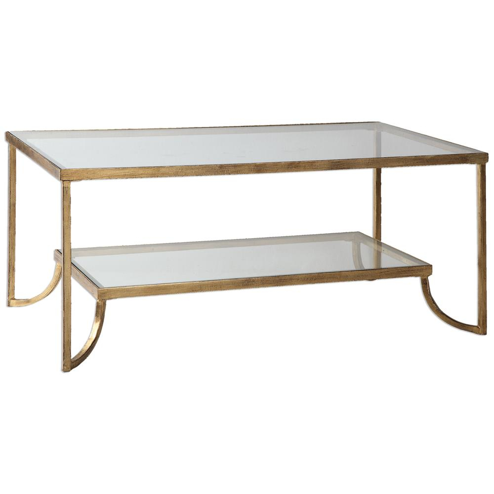 Madox Modern Classic Antique Gold Leaf Glass Coffee Table Kathy for size 1000 X 1000