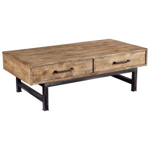 Magnolia Home Joanna Gaines Industrial Pier And Beam Coffee Table inside dimensions 3200 X 3200