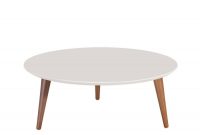 Manhattan Comfort Moore Off White Round Low Coffee Table with sizing 900 X 900