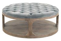 Marie French Country Round Grey Blue Tufted Wood Coffee Table inside size 1000 X 1000