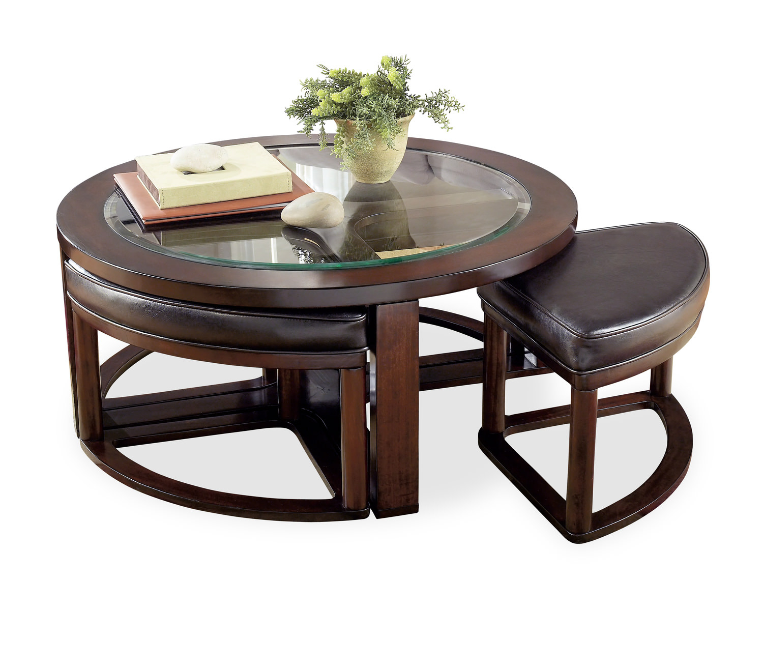 Marion Round Coffee Table With 4 Stools Hom Furniture in measurements 1500 X 1313