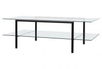 Martin Visser Style Two Tiered Glass Coffee Table With Black Metal intended for measurements 2976 X 2976