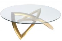 Martina Coffee Table In Clear Glass Top And Brushed Gold Base inside size 2000 X 1294