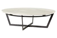 Mathers Industrial Loft White Marble Round Iron Coffee Table for proportions 1000 X 1000