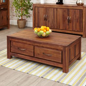 Mayan Walnut Low Four Drawer Coffee Table Was 54000 Now 47900 for proportions 1200 X 1200
