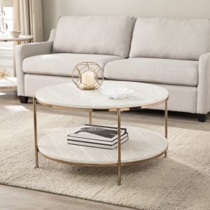 Mercer41 Stamper Faux Stone 2 Piece Coffee Table Set Wayfair with regard to size 1940 X 1940
