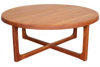 Mid Century Large Round Solid Teak Coffee Table At 1stdibs for proportions 1280 X 1280