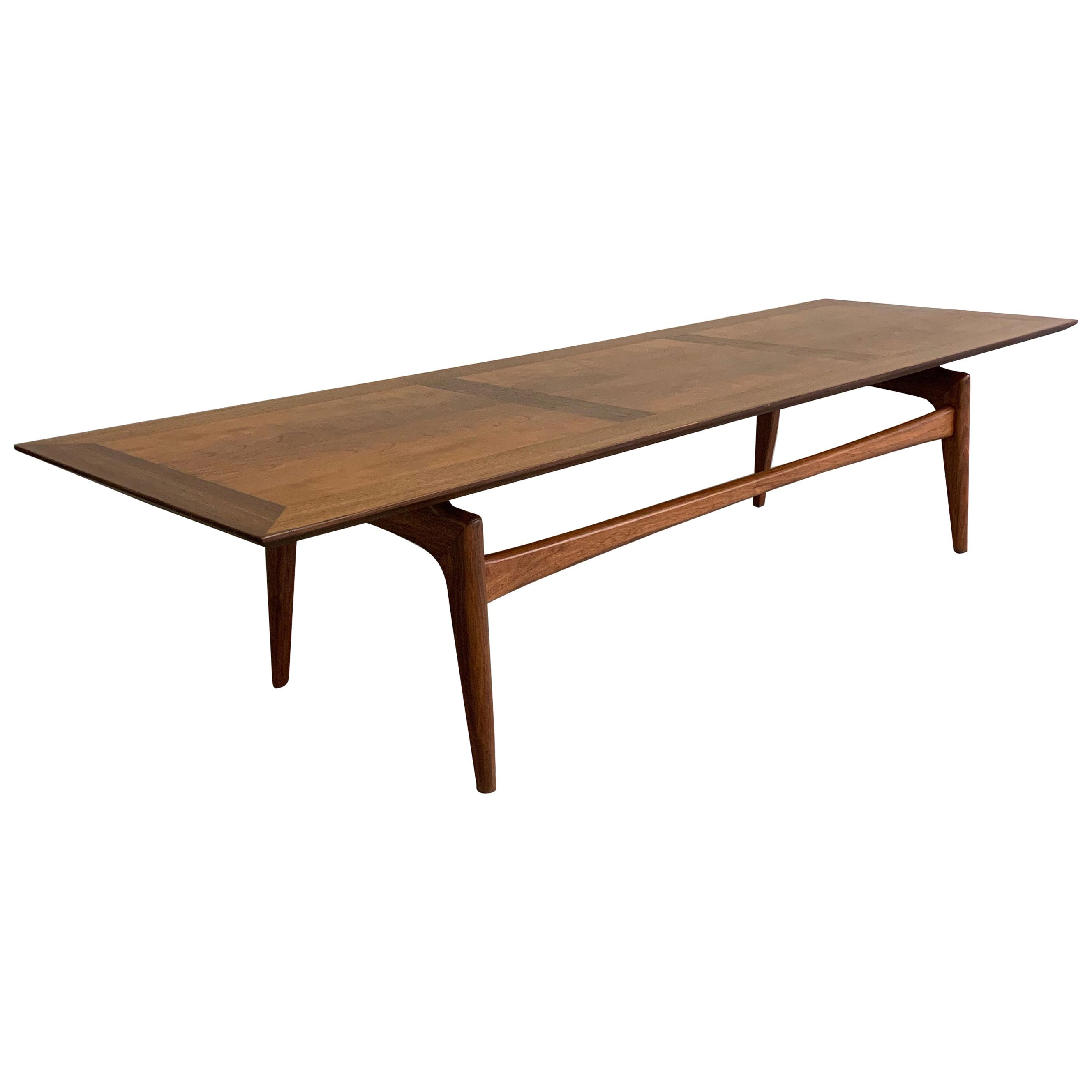Mid Century Modern Cherry And Walnut Floating Coffee Table John with regard to proportions 2657 X 2657