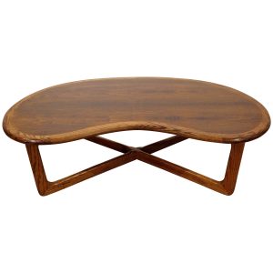 Mid Century Modern Lane Perception Walnut Kidney Coffee Table within proportions 3000 X 3000