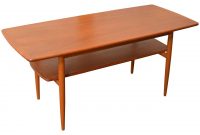 Mid Century Modern Swedish Teak Coffee Table With Shelf with regard to measurements 1280 X 1280