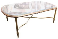 Midcentury Glass Top Coffee Table With Classical Gilt Metal Frame with regard to size 3000 X 3000