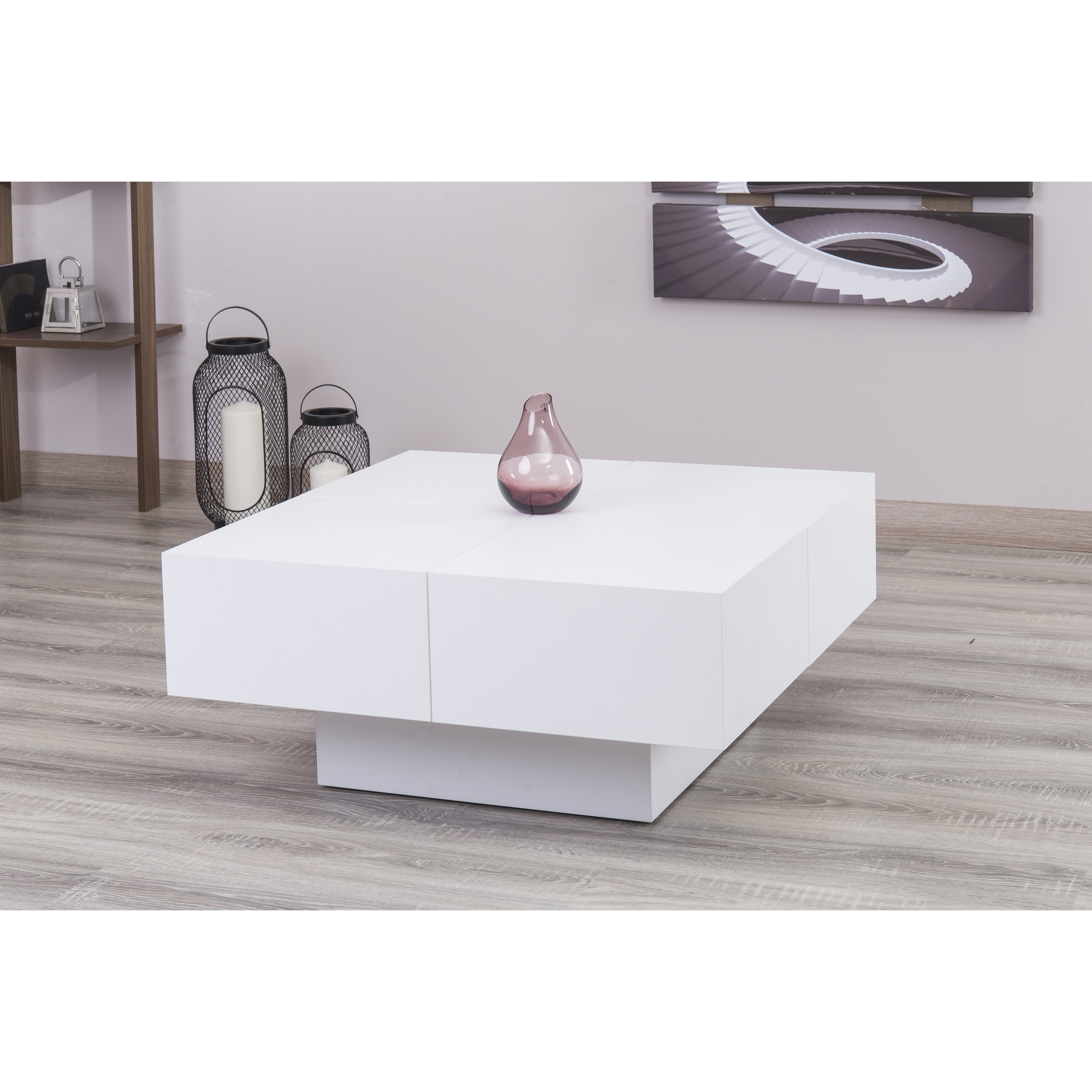 Milano White Glossy Coffee Table Oakidea regarding measurements 3000 X 3000