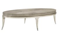 Miranda Modern Classic Silver Leaf Brushed Chrome Oval Coffee Table inside proportions 1000 X 1000