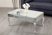 Mirrored Coffee Table With Silver Trim Mirrored Furniture Abreo intended for size 1280 X 853