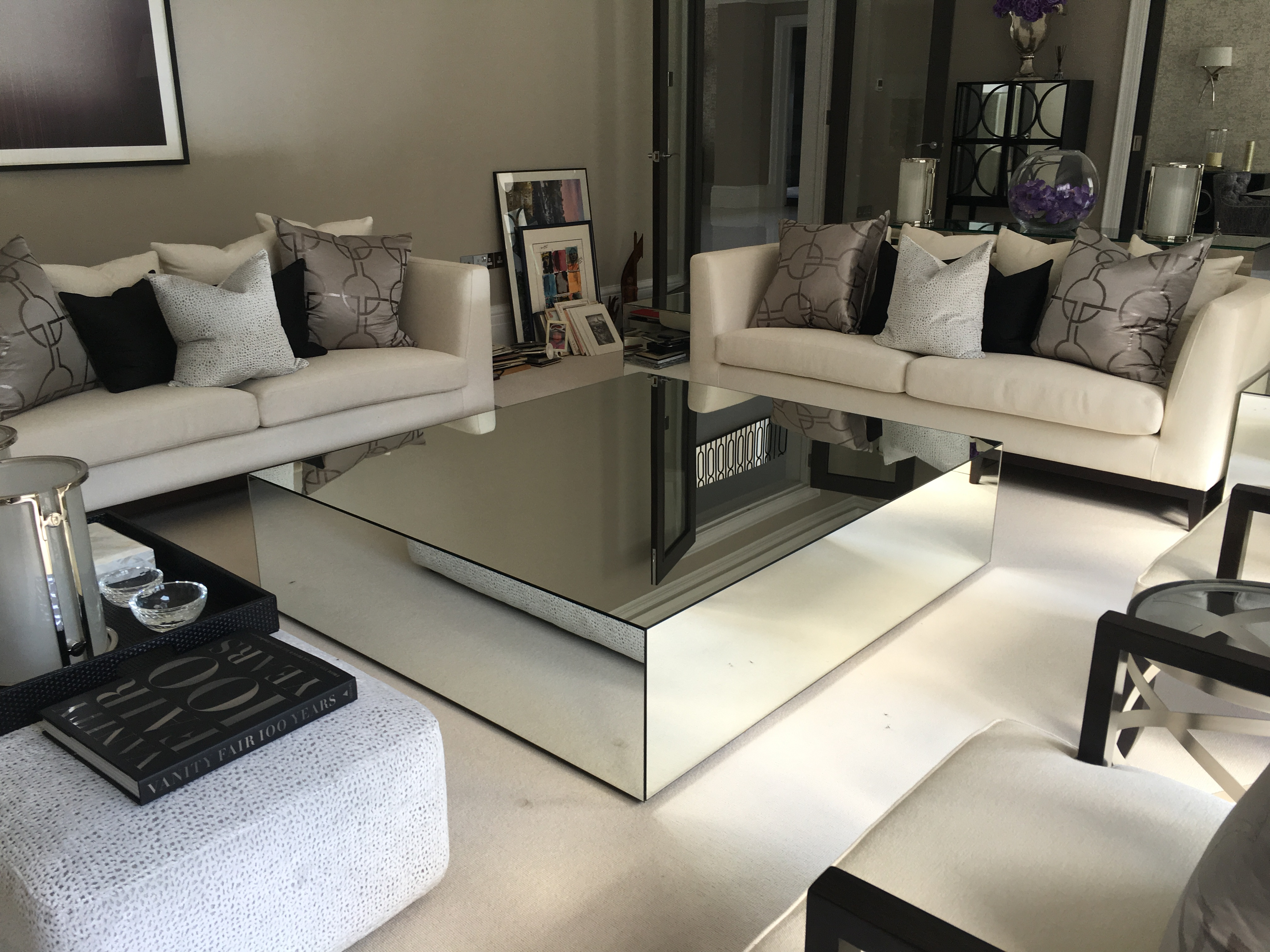 Mirrored Coffee Tables Klarity Glass Furniture throughout sizing 4032 X 3024