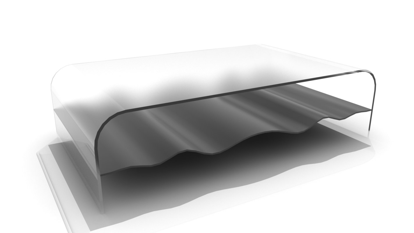 Modern Glossy Wave Coffee Table 3d Model Turbosquid 1274730 for size 1422 X 800