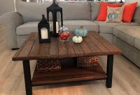 Modern Industrial Farmhouse Coffee Table Urban Rustic Wood Etsy with proportions 1502 X 1179