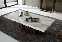 Modern Marble Top And Rosegold Base Coffee Table Fort Worth Texas in sizing 1200 X 800