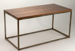 Modern Metal Box Frame Coffee Table Solid Wood Living Room Custom throughout sizing 2415 X 1644