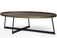 Modern Oval Coffee Table Walnut Finish for measurements 1500 X 1500