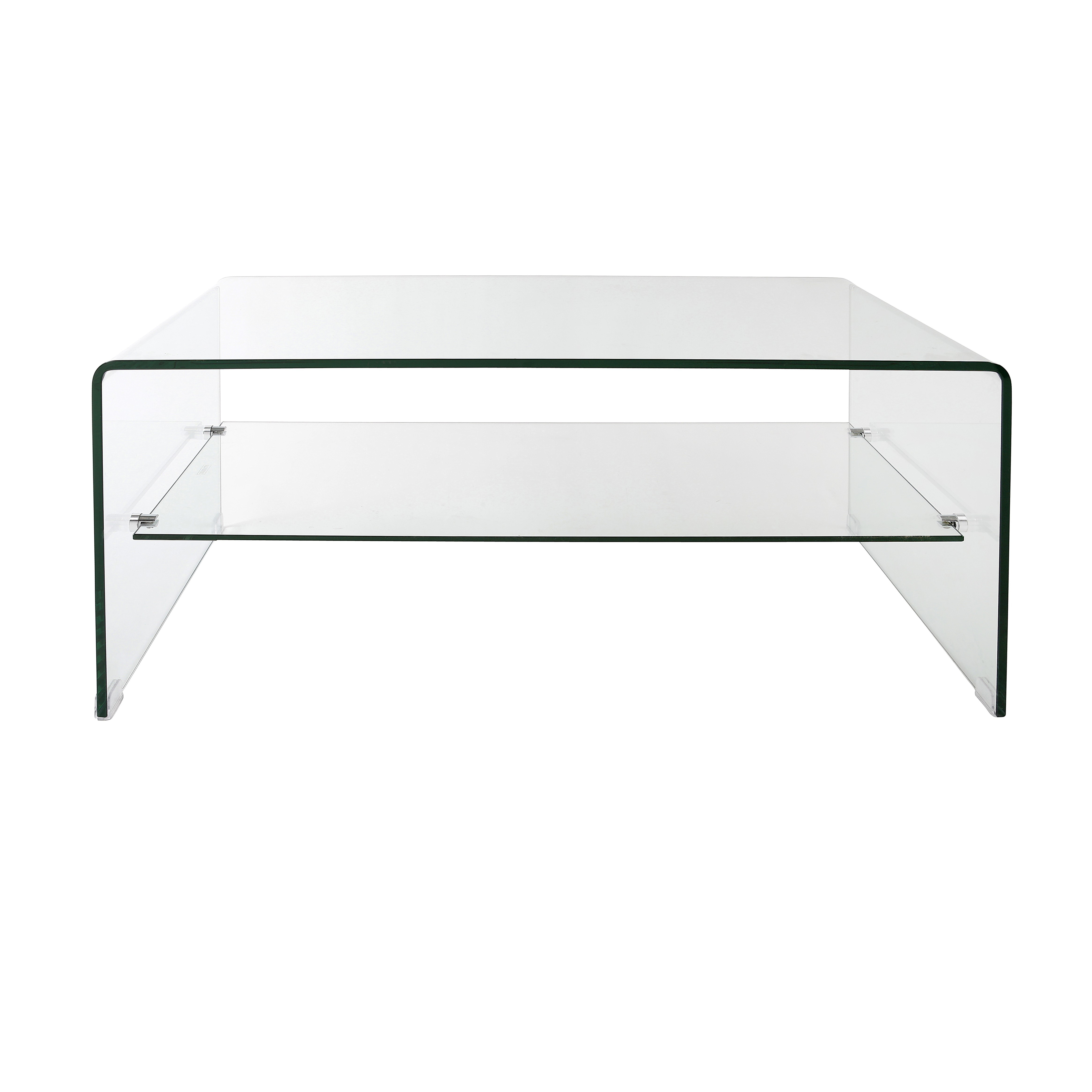 Modern Rectangle Clear Acrylic Coffee Table Come With Shelf Design pertaining to sizing 4662 X 4662