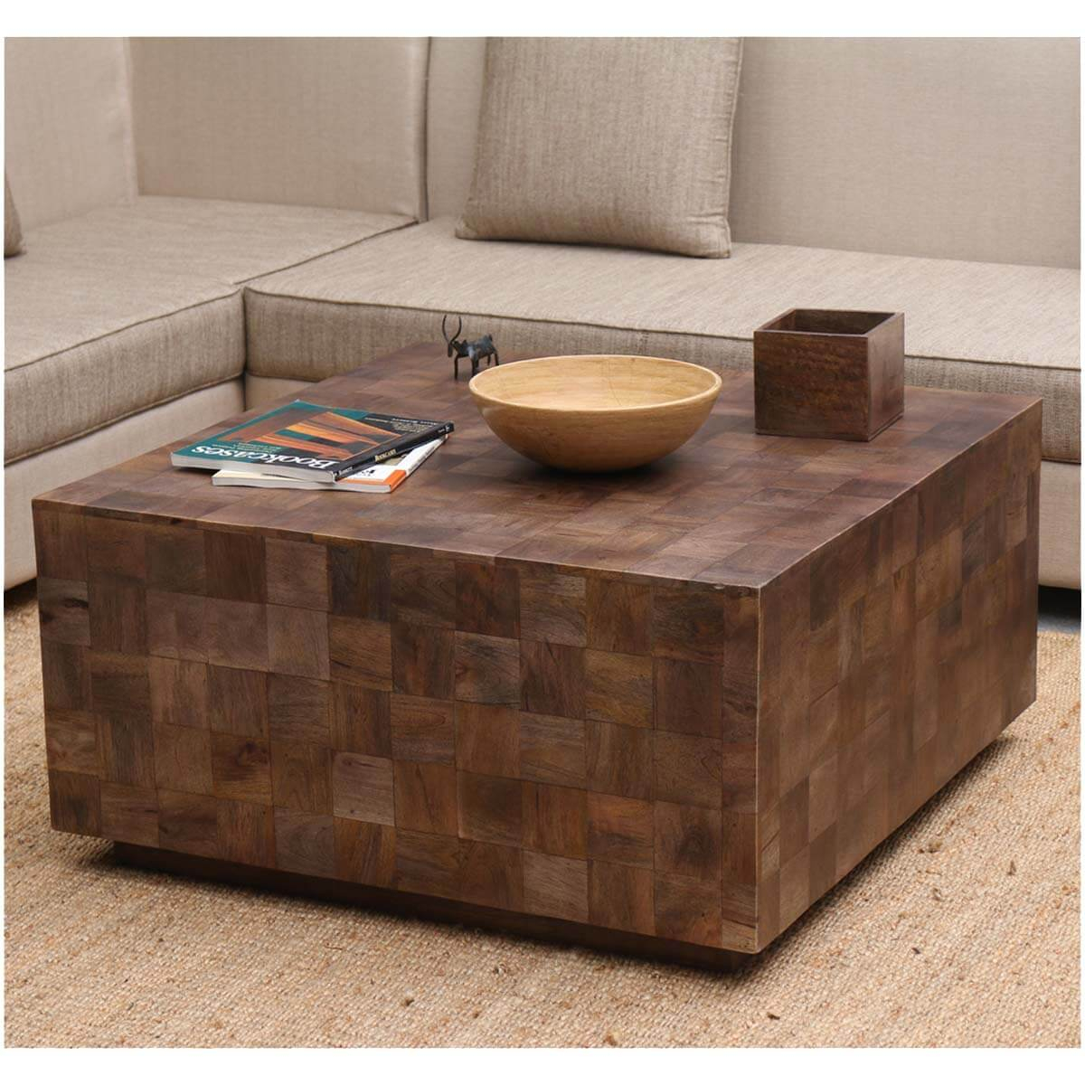 Modern Rustic Furniture Solid Wood 36 Square Coffee Table within proportions 1200 X 1200