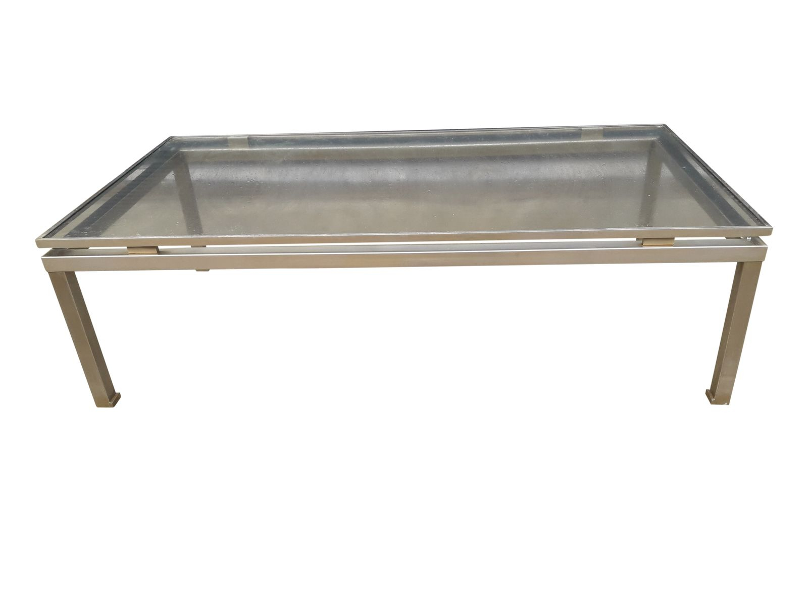 Modernist Brushed Steel Coffee Table Guy Lefevre For Maison pertaining to sizing 1600 X 1200