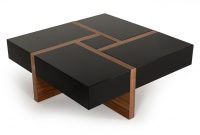Modrest Makai Modern Black Walnut Coffee Table pertaining to size 1161 X 800