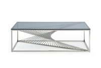 Modrest Trinity Modern Glass Stainless Steel Coffee Table with size 1200 X 800