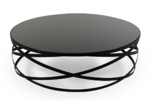 Modrest Wixon Modern Black Round Coffee Table in dimensions 1200 X 800