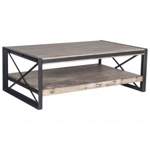 Moes Home Collection Bronx Industrial Wood And Metal Coffee Table intended for proportions 1782 X 1782