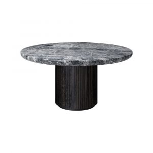 Moon Round Coffee Table Gray Marble Top Rouse Home with regard to measurements 1000 X 1000