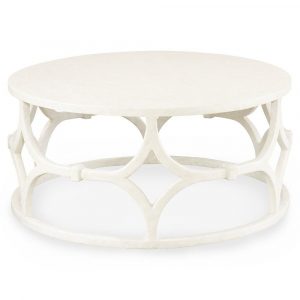 Mr Brown Wolfgang Modern Classic White Trellis Round Coffee Table with regard to measurements 1000 X 1000