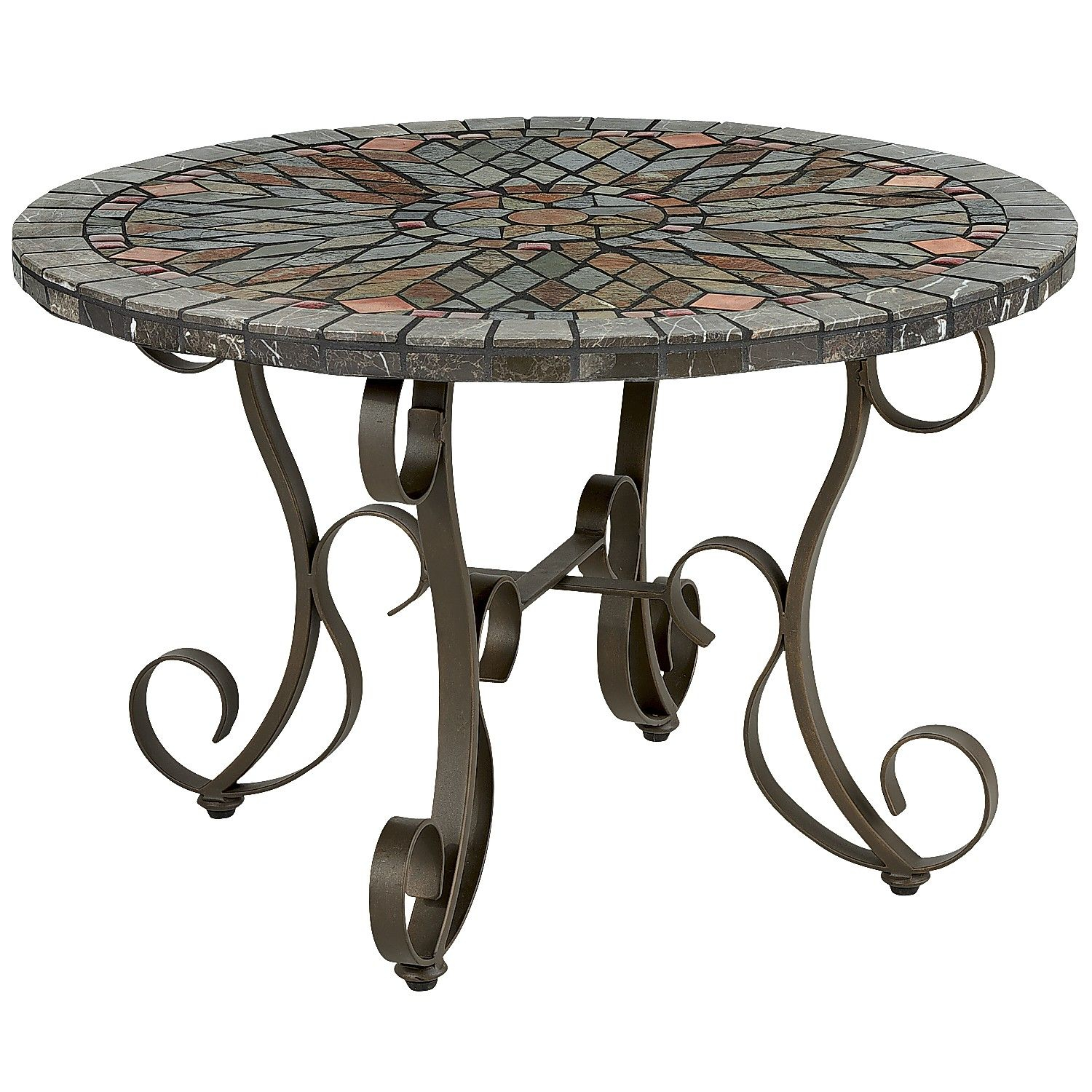 Multi Colored Verazze Mosaic Coffee Table Steel Outdoor throughout dimensions 1500 X 1500