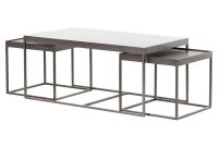 Nash Industrial Loft White Marble Iron Nesting Coffee Table in measurements 1000 X 1000
