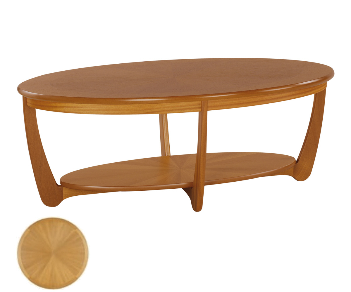 Nathan Shades Teak 5844 Sunburst Oval Coffee Table Coffee with regard to measurements 1200 X 1000