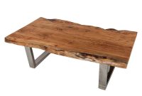 Natural Edge Acacia Wood Steel 55 Long Coffee Table with regard to measurements 1200 X 1200