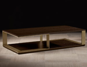 Nella Vetrina Hector Luxury Italian Coffee Table In Mocha Oak Wood for dimensions 1737 X 1338